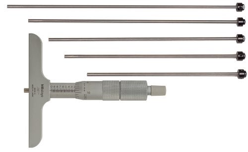 Mitutoyo 129-132, 0 - 6" X .001" Depth Micrometer, 4" Base - Image 4