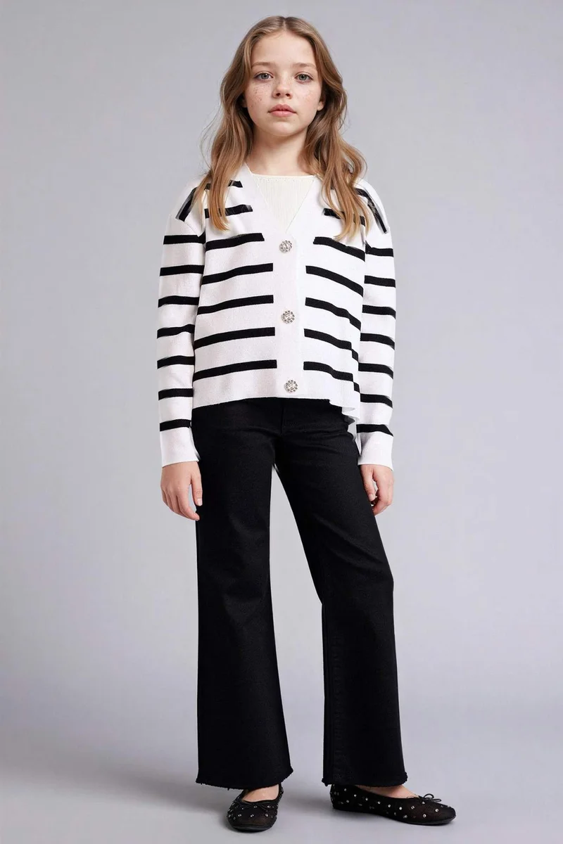 DeFacto Girl Regular Fit V-Neck Cardigan