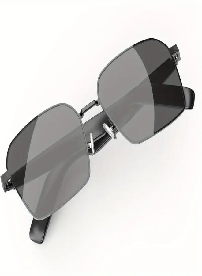 نظارات SG-12 الذكية اللاسلكية المفتوحة – أساسية للسفر مع تشغيل الموسيقى وصوت محيطي، تحكم باللمس، شحن Type-C، مكالمات بدون استخدام اليدين، تصميم مريح للرياضة والأنشطة الخارجية، متوافقة مع أجهزة Android و iOS - Image 1