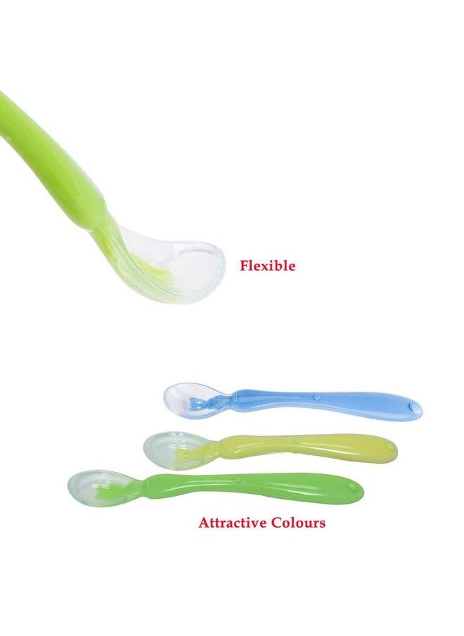 Safe-O-Kid Soft Silicone Tip Spoons Set Box (2 Spoons) Yellow & Green  - Image 4