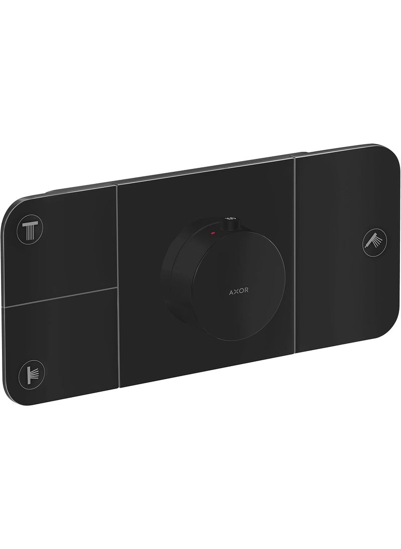 AXOR AXOR ONE Modern 4Handle 5inch Wide Thermostatic Shower Valve Trim in Matte Black 45713671  - Image 1