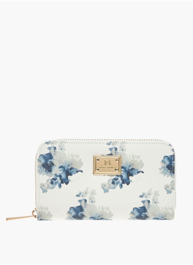 Flora Bella By Shoexpress Womens Floral Print Zip Around Wallet  - Image 1