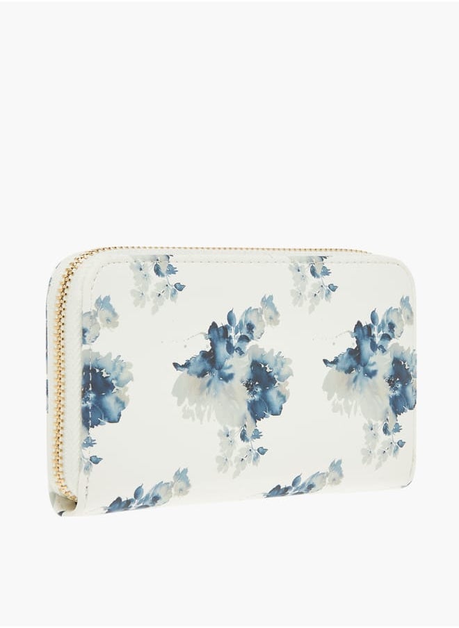 Flora Bella By Shoexpress Womens Floral Print Zip Around Wallet  - Image 2