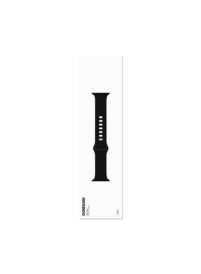 Compatible with Apple Watch Band Ultra Se 49mm 45mm 44mm 42mm Men Women Series 8 7 6 5 4 3 2 1 in color Black｜Sport Bands Silicone Bracelet Strap