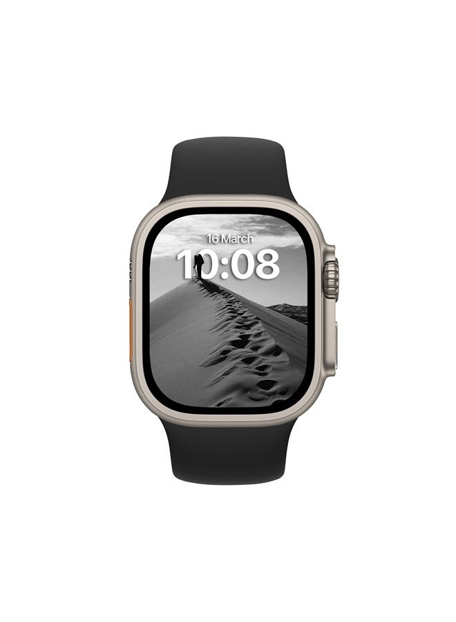 Compatible with Apple Watch Band Ultra Se 49mm 45mm 44mm 42mm Men Women Series 8 7 6 5 4 3 2 1 in color Black｜Sport Bands Silicone Bracelet Strap