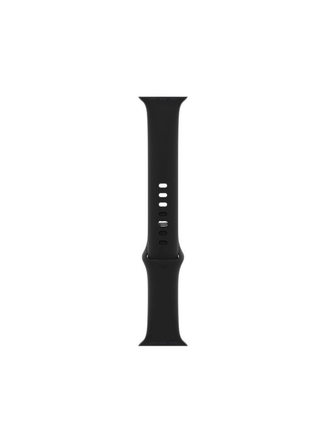 Compatible with Apple Watch Band Ultra Se 49mm 45mm 44mm 42mm Men Women Series 8 7 6 5 4 3 2 1 in color Black｜Sport Bands Silicone Bracelet Strap