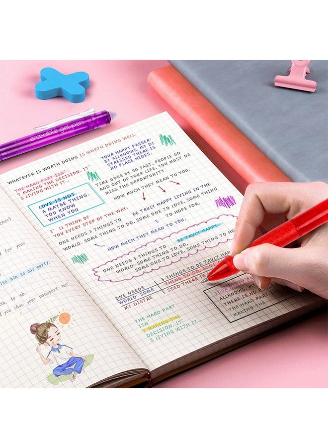 Lineon Le Gel Pens, 22 Colors Lineon Retractable Erasable Pens Clicker, Fine Point, Make Mistakes Disappear, Assorted Color Inks For Drawing Writing Planner And Crossword Puzzles - Image 5