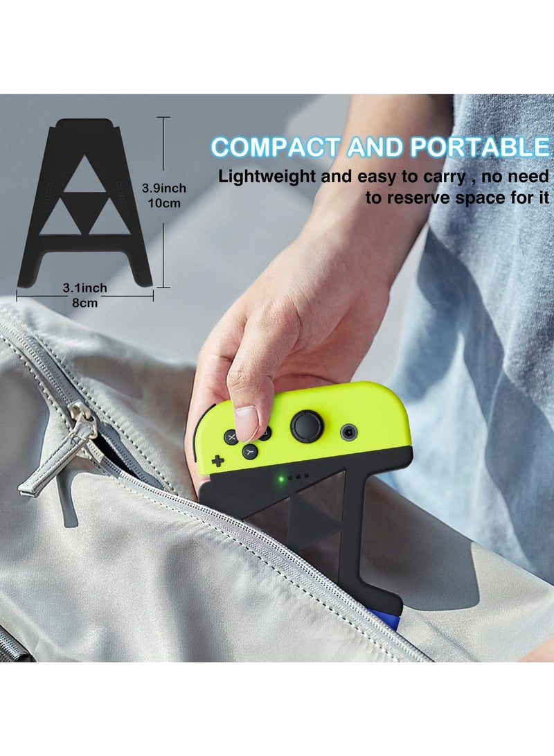 SYOSI Joy Con Charging Grip Compatible with Nintendo Switch & Oled Model, Potable Slide Joy Con Charger Controller Comfort Handle with Indicators, Type-C Data Cable Speed Charge While Play  - Image 3
