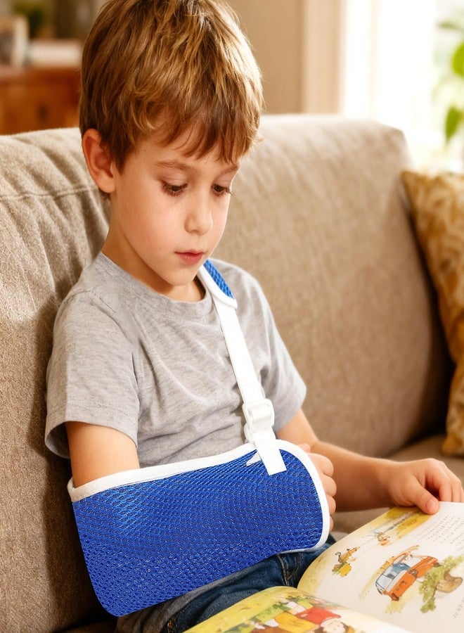 SUPVOX Kids Arm Sling for Toddler and Child – Adjustable, Reversible Shoulder Immobilizer Brace with Padded Support for Broken Wrist, Fractured Arm, Sprains, or Elbow Injury (Left/Right, Blue,Size S) - Image 3