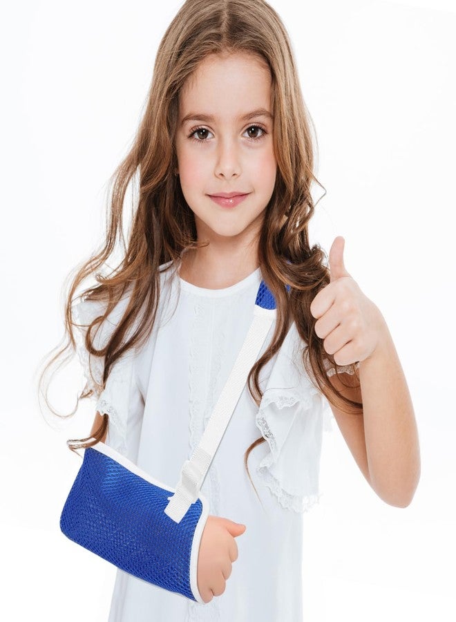 SUPVOX Kids Arm Sling for Toddler and Child – Adjustable, Reversible Shoulder Immobilizer Brace with Padded Support for Broken Wrist, Fractured Arm, Sprains, or Elbow Injury (Left/Right, Blue,Size S) - Image 1