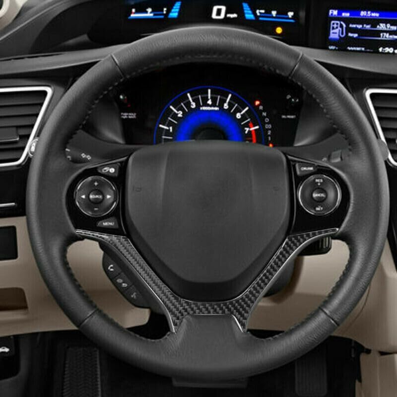 Wivplex Carbon Fiber Steering Wheel Trim for Civic 2012-2015 - Image 4