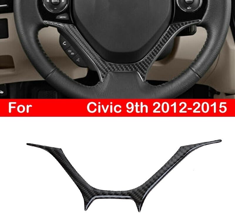 Wivplex Carbon Fiber Steering Wheel Trim for Civic 2012-2015 - Image 2