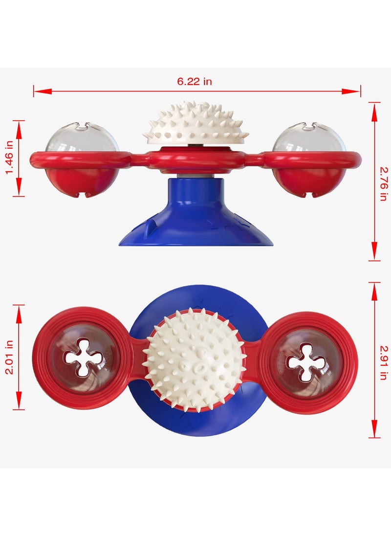 YACHIPET - Interactive Cat Toy Rotating Suction Cup with Catnip and Toothbrush for Teeth Cleaning and Anxiety Relief - Image 1