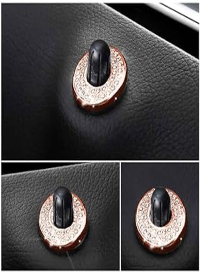 Door Lock Accessory Compatible with Mercedes GLE 2020 (4 Pieces, Gold)
