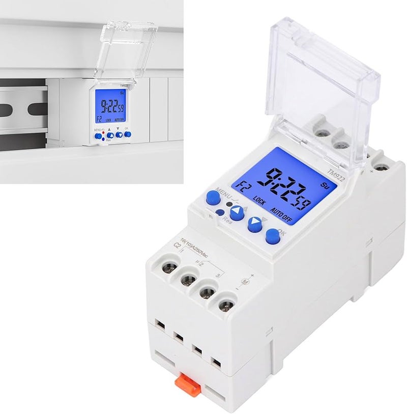 Programmable Digital Timer Switch 7 Days 24 Hours DIN Rail Mount - Image 4