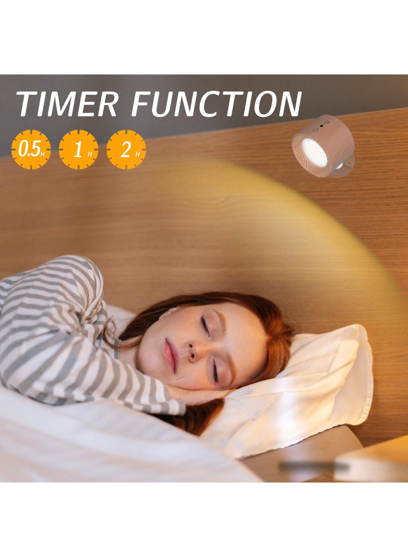 Y&D Wall Mounted Lights, RGB Wall Sconces Lamp Rechargeable Battery Operated, 3 Color Temperatures & Dimmable Magnetic 360° Rotation Cordless Light for Bedroom Living Room 2pcs  - Image 3
