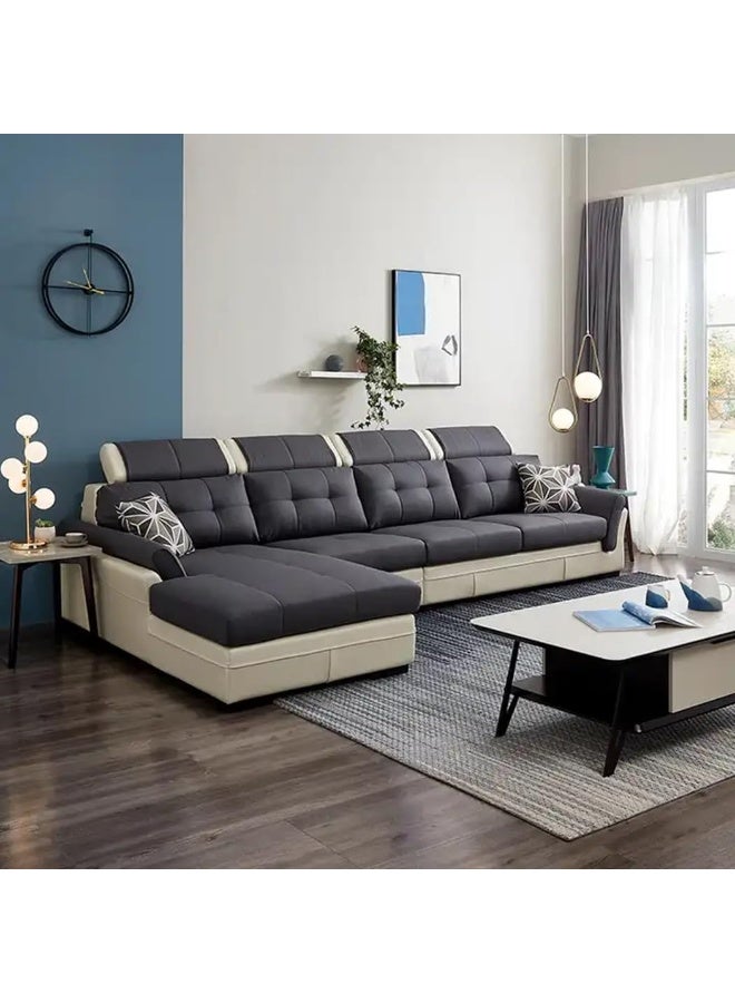 Comfynest Modern Design Sofa Set Living Room Furniture Fabric Couch (Right, L Shape 4 Seater)  - Image 1