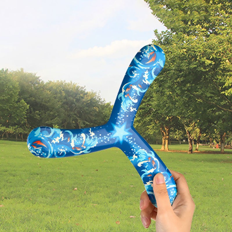 🧸 لعبة طائرة بوميرانج للاستخدام الخارجي تصميم بسيط لون أصفر ٤ قطع - Image 5