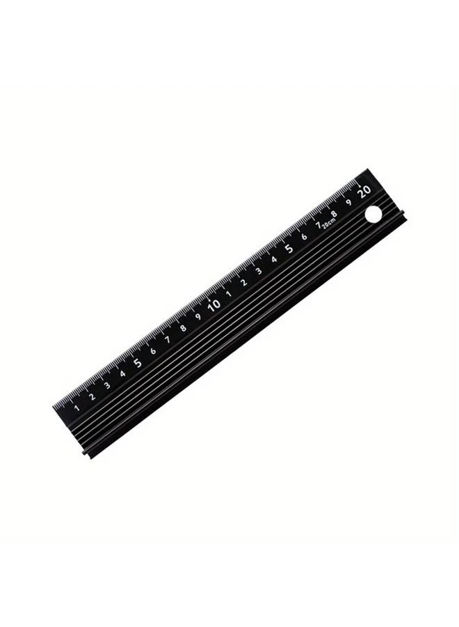 11 81 Inch Blue Aluminum Alloy Ruler Anti Slip Grip Laser Calibrated Scale - Image 4