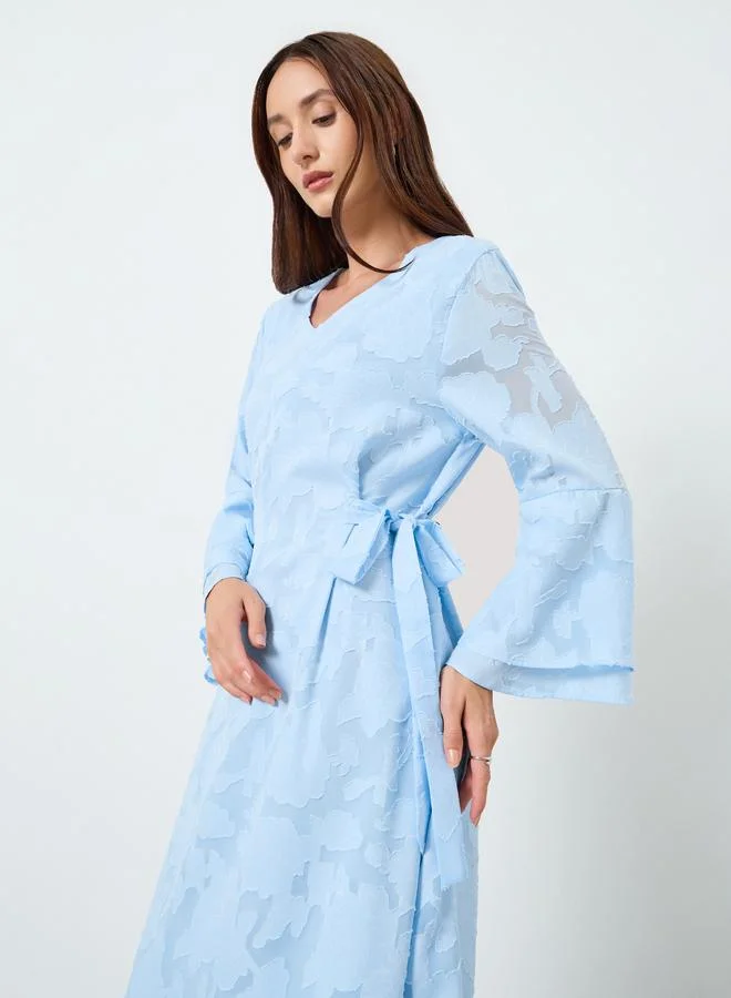 تايك تو Women Floral Jacquard Maxi Dress