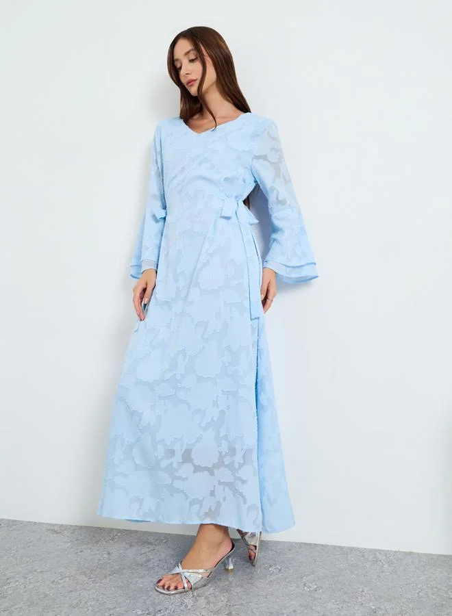 تايك تو Women Floral Jacquard Maxi Dress