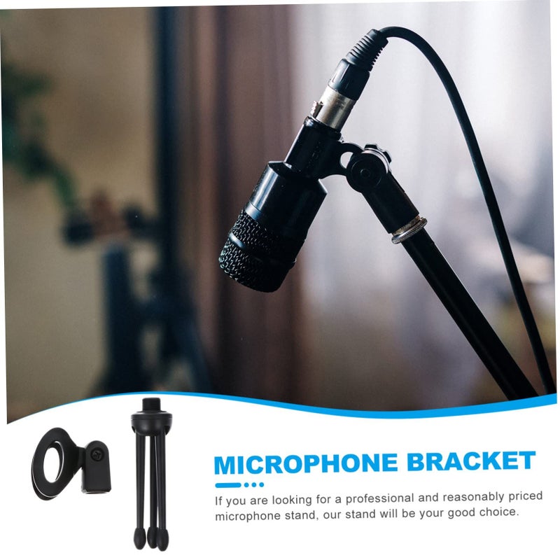 Foldable Desktop Microphone Stand Plastic Mini Tripod Mic Arm Holder For Streaming Gaming - Image 3