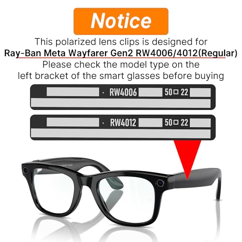 HIBLOKS هيدبلوك 4 قطع مشبك مت polarized لراي بان ميتا وايفرر وجن 2 (RW4006/RW4012 عادي 50-22)، مشبك تغيير اللون لمت وايفرر جن 2 لحماية عينيك، أنيق وعصري (فضي+أزرق+أصفر+بنفسجي) - Image 2