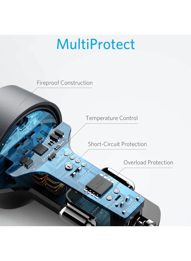 أنكر Anker A2732 35W PowerDrive Car Charger, Dual Port Fast Charging Adapter with 20W Power Delivery USB-C and 15W USB-A, Compact Mini Car Charger Compatible with iPhone, Samsung, iPad, and More - Image 5