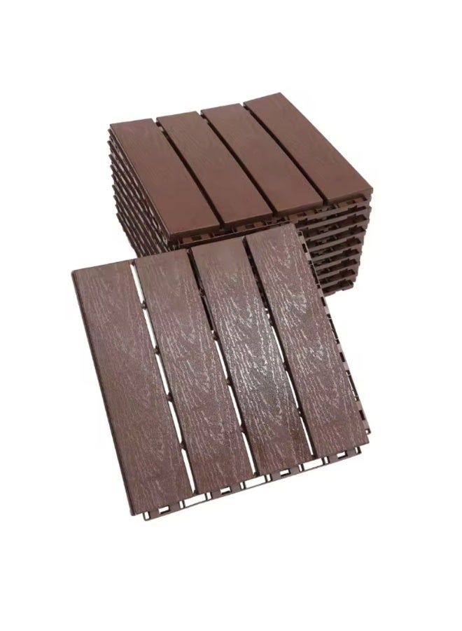 سي او أرماء بلاط ارضيات بلاستيكي للاستخدام الداخلي والخارجي للشرفة والفناء الامامي والخلفي وغرف اللعب والحمام 9 قطع - Image 2