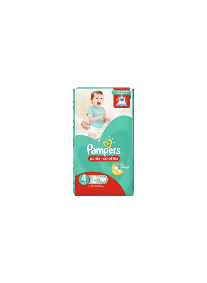 Pampers Pants Diapers, Size 4, 9-14 Kg, 56 Diapers - Image 1