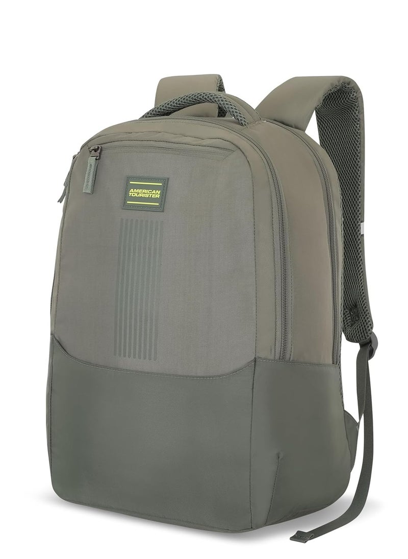 AMERICAN TOURISTER American Tourister New Bounce Style 01, 27L Volume College Backpack with Front Organizer and Spacious Interiors for Men & Women - Olive  - Image 1