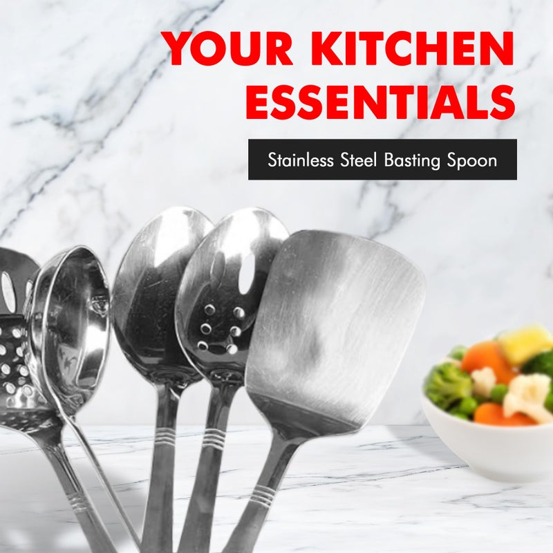 Chef Craft 10230 1-Piece Stainless Steel Solid Spoon,13-Inch - Image 5