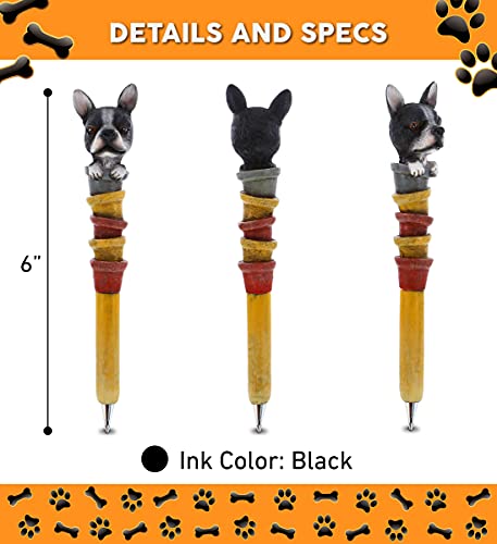 Planet Pens Dog Novelty Pen - Cute, Fun and Unique Kid and Adult Office Supplies Ballpoint Pen, Colorful Dog Writing Instrument for School and Office - Frenchie - Image 2