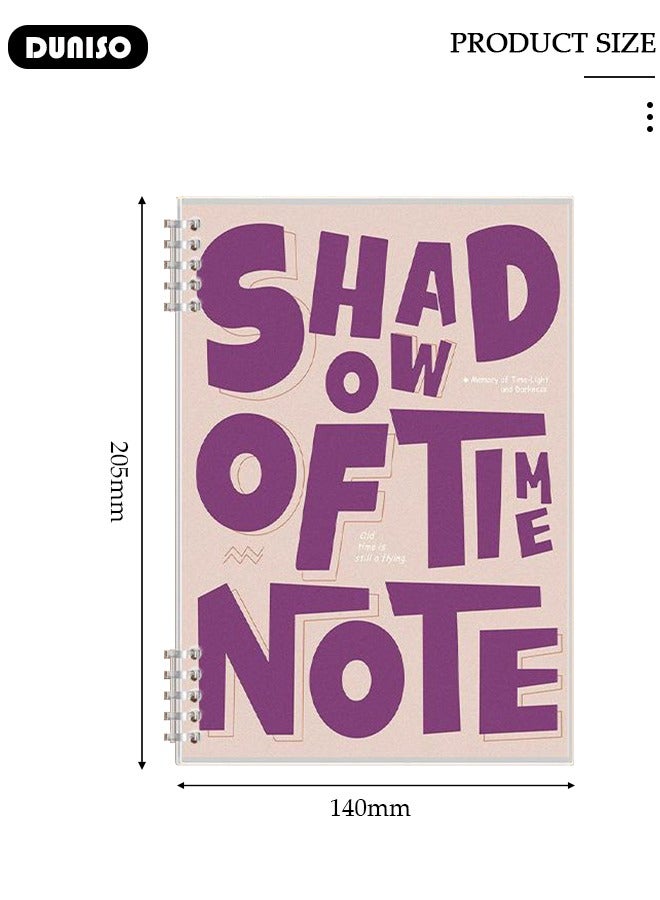 DUNISO دفتر ملاحظات A5 60 صفحة مع غلاف مقاوم للماء دفتر ورق مفكوك بسيط للطلاب دفتر يوميات ثقب دائري دفتر ملاحظات مفكوك قابل للإزالة دفتر أعمال للكتابة للطلاب والمكاتب - Image 4