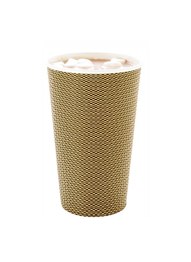 Restaurantware Restaurantware 16 Ounce Disposable Coffee Cups, 500 Spiral Wall Hot Cups – Lids Sold Separately, Rolled Rim, Paper Insulated, Monsieur Print, Suitable for Tea, Coffee, and Other Hot Beverages  - Image 2