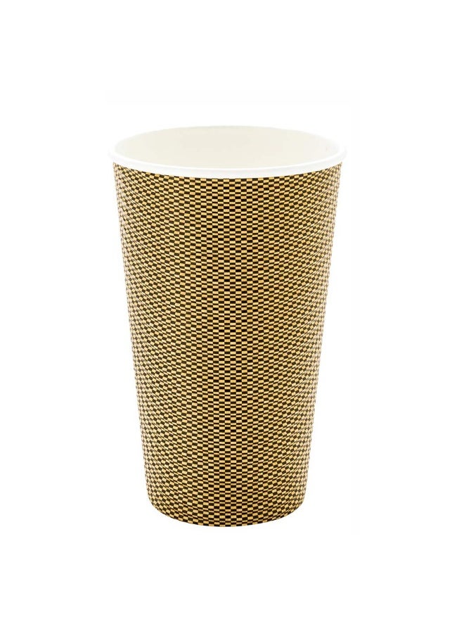 Restaurantware Restaurantware 16 Ounce Disposable Coffee Cups, 500 Spiral Wall Hot Cups – Lids Sold Separately, Rolled Rim, Paper Insulated, Monsieur Print, Suitable for Tea, Coffee, and Other Hot Beverages  - Image 1