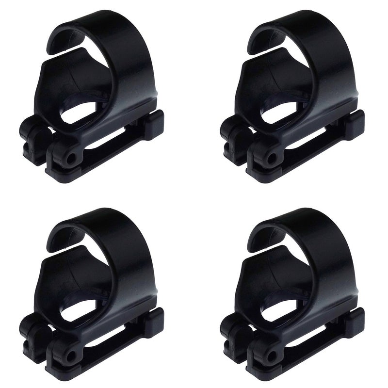 Kasteco 4 Pack Scuba Dive Universal Plastic Clip Snorkel Keeper Tube Holder  Black - Image 1