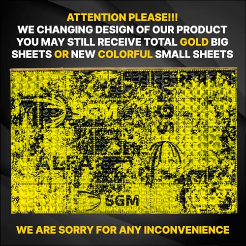 SGM Gold 80 mil (2mm) 36 sqft (3.4 sqm) Car Sound Deadening Mat, Automotive Sound Deadener, Self Adhesive Butyl Car Sound Deadening Material, Audio Noise Insulation and Dampening Sheets - Image 2