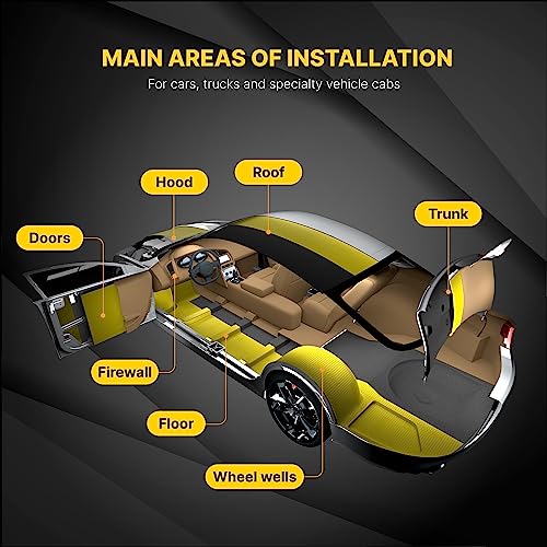 SGM Gold 80 mil (2mm) 36 sqft (3.4 sqm) Car Sound Deadening Mat, Automotive Sound Deadener, Self Adhesive Butyl Car Sound Deadening Material, Audio Noise Insulation and Dampening Sheets - Image 5