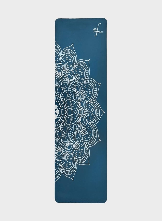 MeFree Natural Rubber Yoga Mat - Eco-Friendly PU Top Layer for Superior Grip & Comfort - Non-Slip, Sweat-Resistant for Yoga, Pilates & Fitness - 4.5mm Thick, Anti-Tear Design (Blue) - Image 1