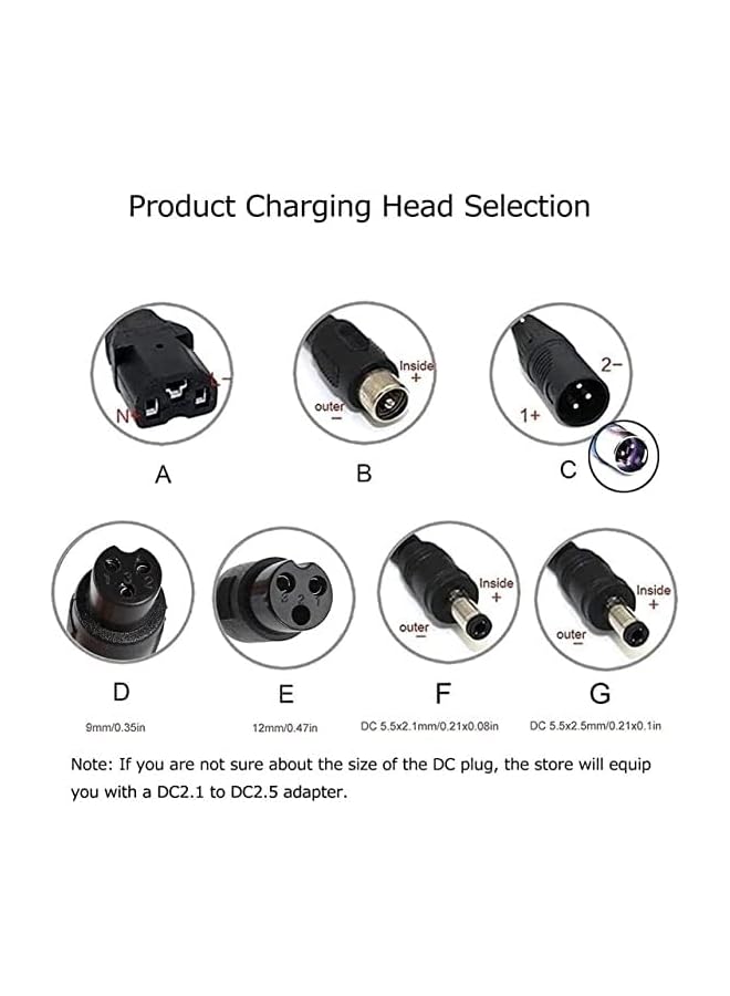 PROMASS Scooter Charger, 36V 2A Electric Scooter Battery Charger Adapter with LED Charging Indicator (Color : C, Size : 36V 2A)  - Image 3