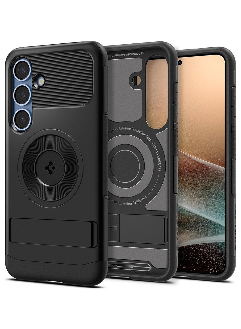 Spigen Slim Armor Magfit for Samsung Galaxy S25 Case Cover MagSafe with Kickstand (2025) - Black - Image 1