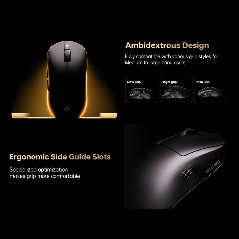ATK Dragonfly A9 MINI+ Wireless Gaming Mouse, PAW3955 Master Sensor, DPI up to 50,000, 39g Ultra-Lightweight, 8K Polling, 200 Hr Battery Life, 5 Programmable Buttons, Dual-Mode 2.4G/Wired - Pink - Image 5