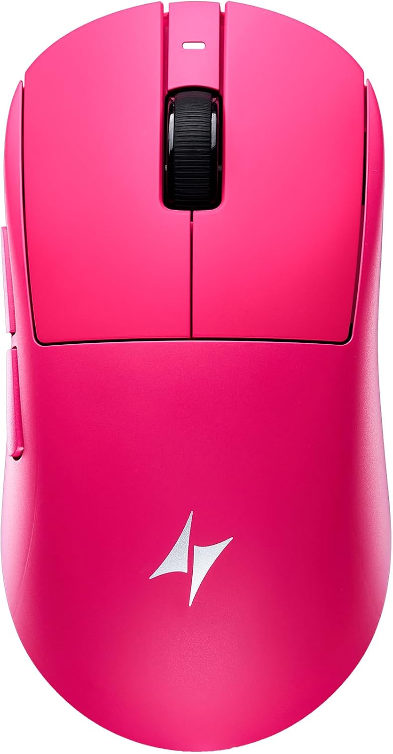 ATK Dragonfly A9 MINI+ Wireless Gaming Mouse, PAW3955 Master Sensor, DPI up to 50,000, 39g Ultra-Lightweight, 8K Polling, 200 Hr Battery Life, 5 Programmable Buttons, Dual-Mode 2.4G/Wired - Pink - Image 1