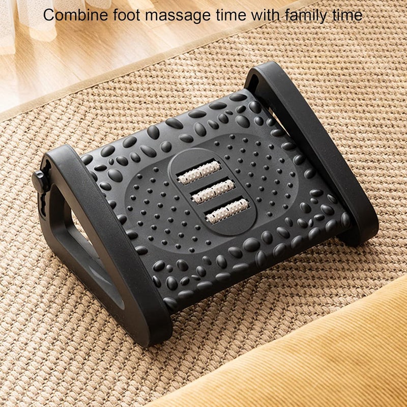 RiToEasysports Under Desk Footrest, Adjustable Ergonomic Foot Stool with Massage Roller for Home Office Work Comfort - Image 2