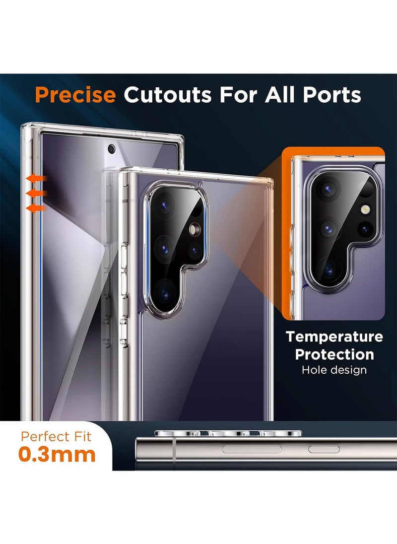 [2+2] Screen Protector For Samsung Galaxy S25 Ultra 5G Tempered Glass with 2 Pack Camera Lens Protector, [Fingerprint Compatible] Touch Sensitive, 9H Hardness Tempered Glass, Case Friendly