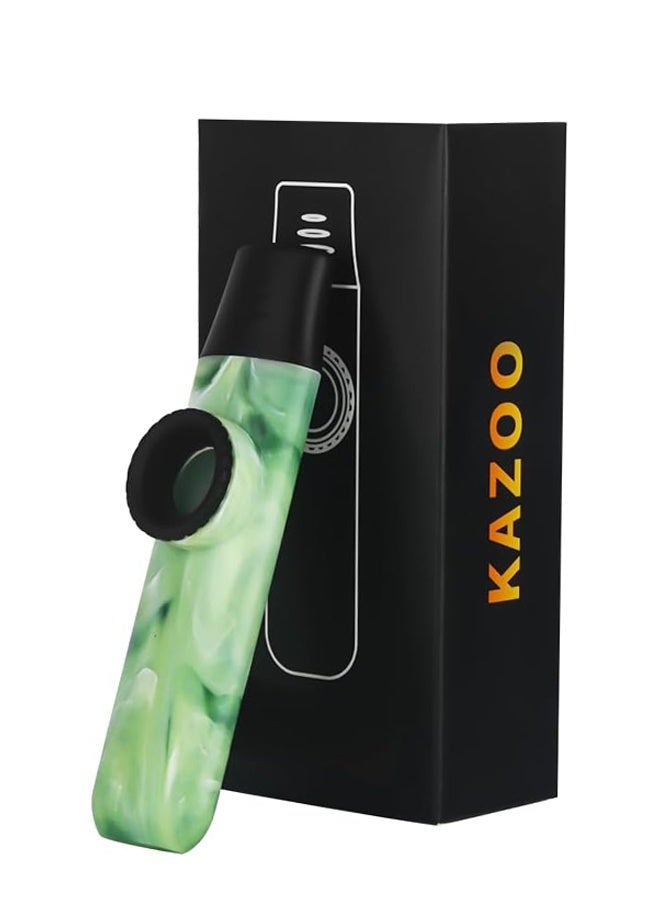 CMGTYYD. أحدث كازو من Jade Style، كازو احترافي قابل للتعديل من راتنج ABS مع خمسة أغشية فلوت وحمالة لمحبي الموسيقى (أخضر) - Image 1