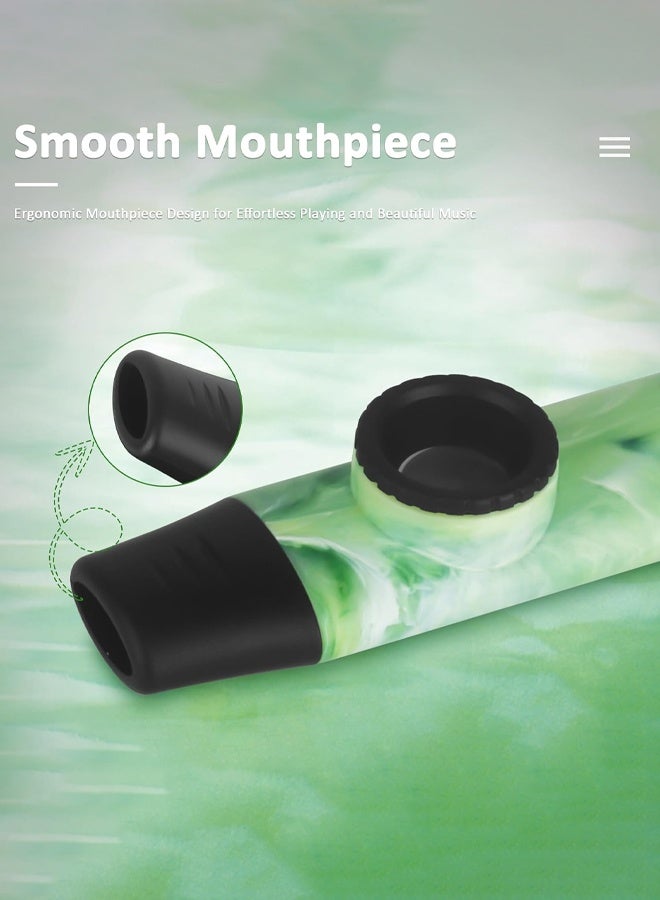 CMGTYYD. أحدث كازو من Jade Style، كازو احترافي قابل للتعديل من راتنج ABS مع خمسة أغشية فلوت وحمالة لمحبي الموسيقى (أخضر) - Image 3