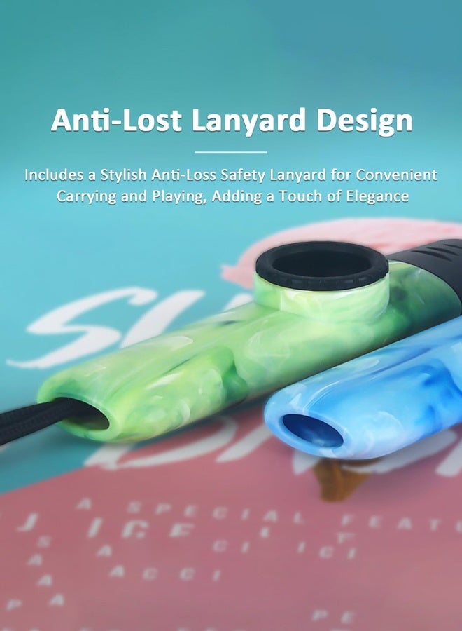 CMGTYYD. أحدث كازو من Jade Style، كازو احترافي قابل للتعديل من راتنج ABS مع خمسة أغشية فلوت وحمالة لمحبي الموسيقى (أخضر) - Image 5