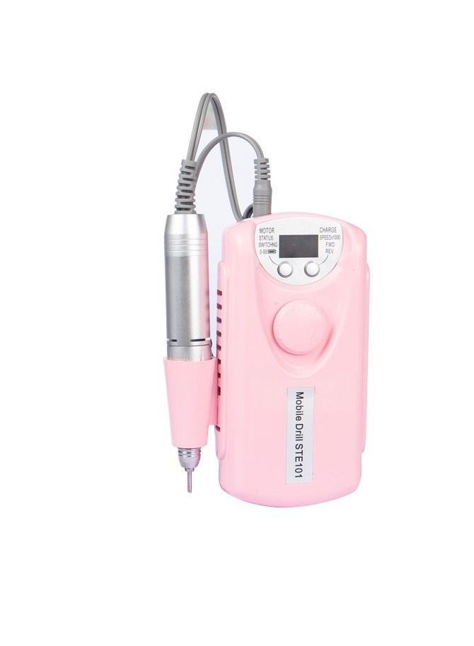 BP Professional Portable Nail Drill Kit Rechargeable Nail Machine Electric Cordless Efile Nail Drill Set with 7 Nail Bits, Manicure Pedicure Tool pink - Image 1